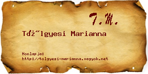 Tölgyesi Marianna névjegykártya