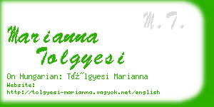 marianna tolgyesi business card